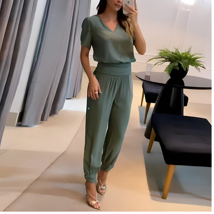 Ana | Bluse und Hose Set für Damen | Hosenträger