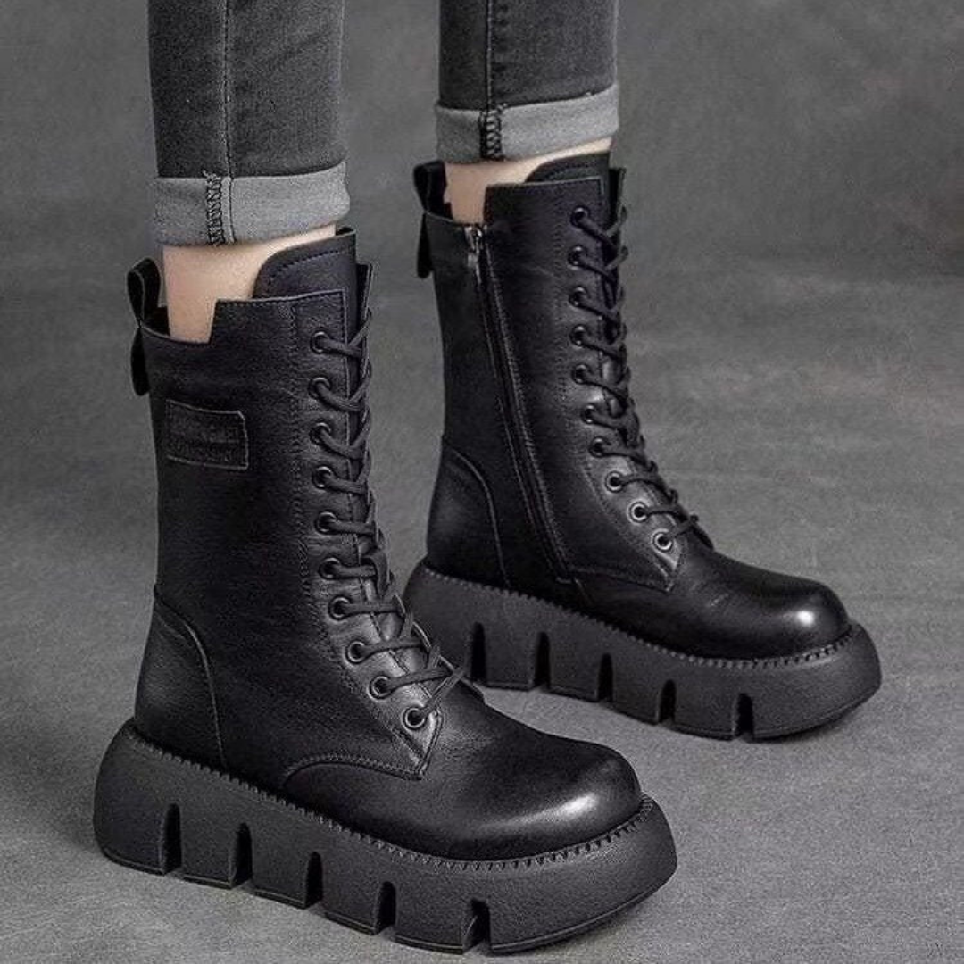 Christa | Damen Plattform Stiefel | Modern