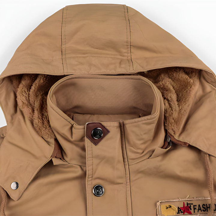 Sepp | Herren Winterjacke mit Kapuze | Winddicht