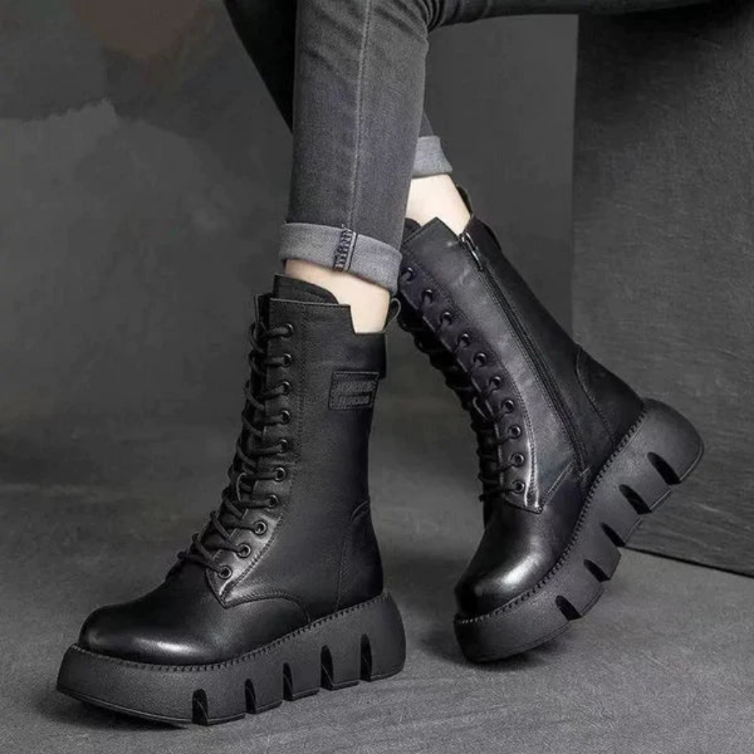 Christa | Damen Plattform Stiefel | Modern
