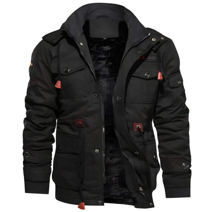 Sepp | Herren Winterjacke mit Kapuze | Winddicht