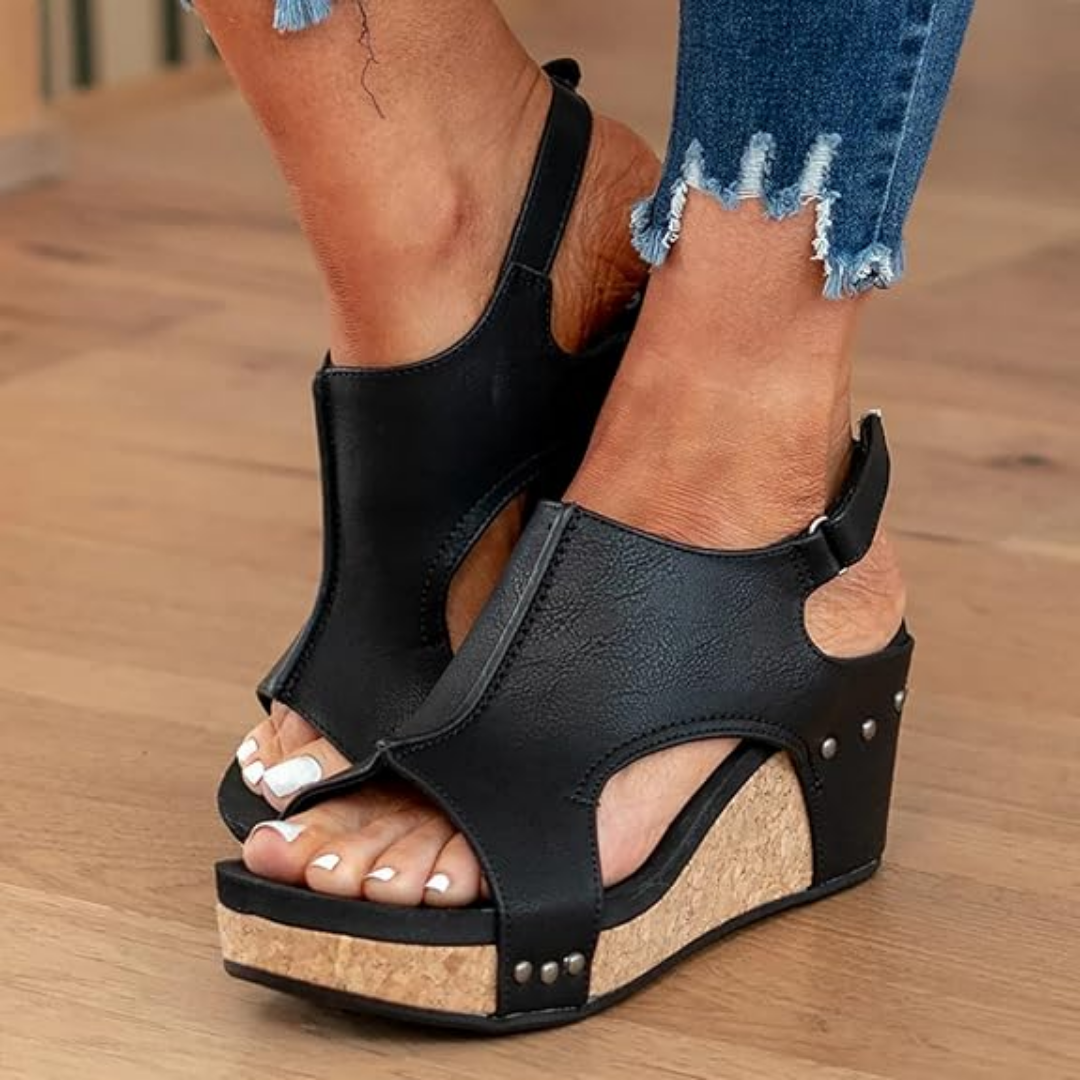 Natalie | Damen Keil Sandalen | Bequem