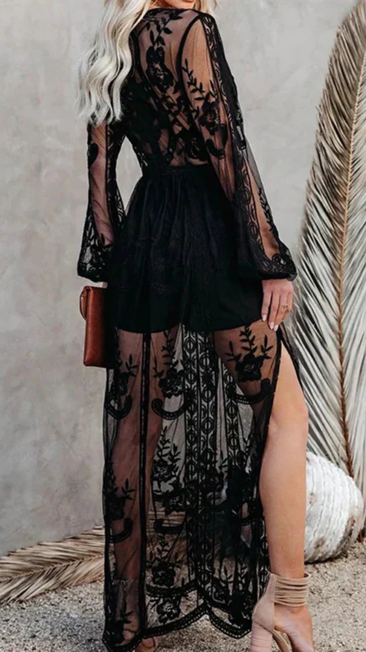 Tirza | Langes Spitzenkleid Für Damen | Boho-Stil