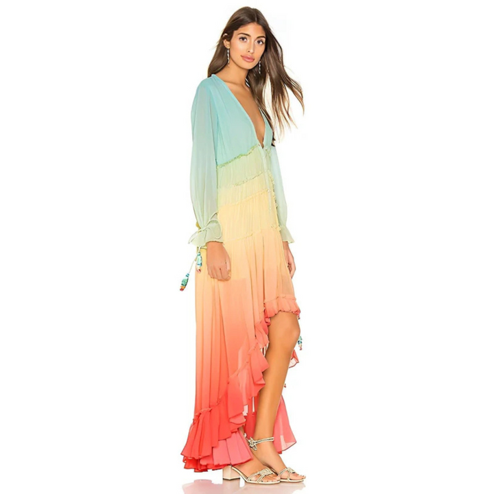 Naemi |  Stilvolles Maxikleid Für Damen | Sommerliches