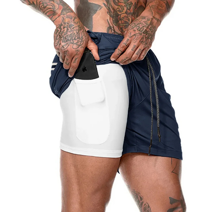 Wolfram | Sportliche Laufshorts Für Herren | Doppellagig