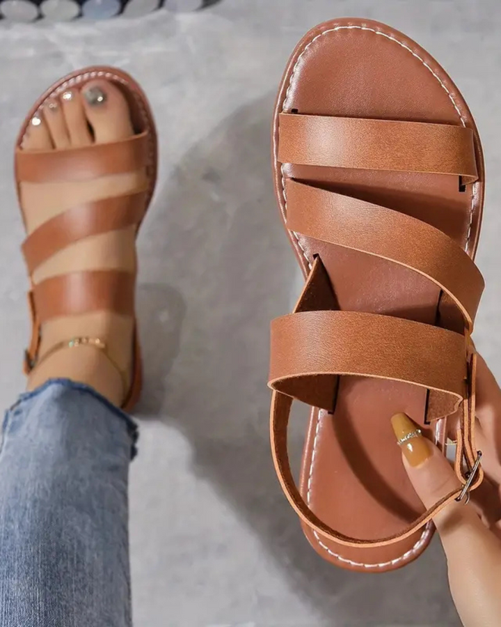 Andonita | Römersandalen mit Knöchelriemen für Damen | Sommer