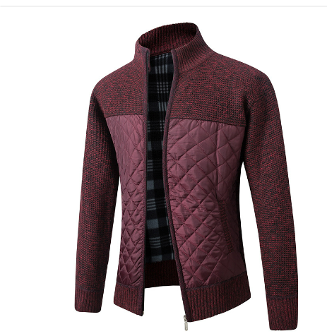 Agus | Herren Klassiker Strickt Winter Jacke | Warme