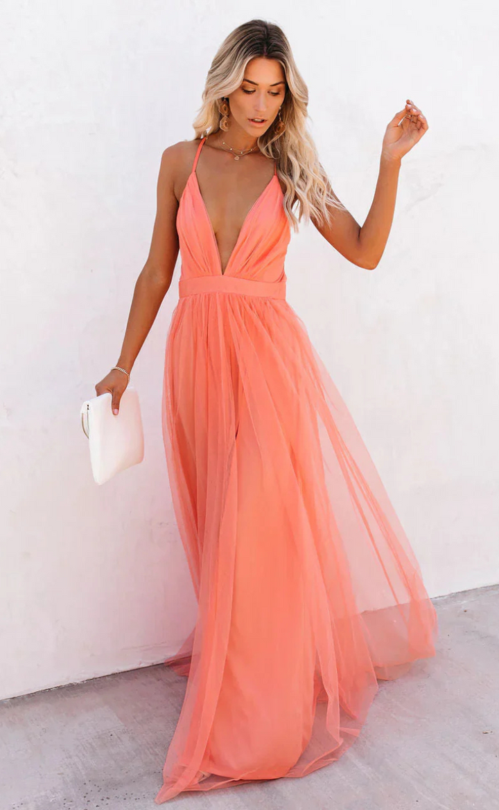Tina | Maxikleid Petal Dust für Damen | Italienische