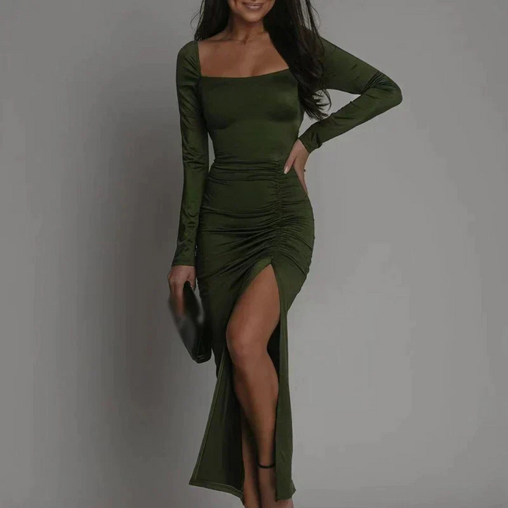Tabita | Luxuriöses Langes Abendkleid aus Samt für Damen | Abend