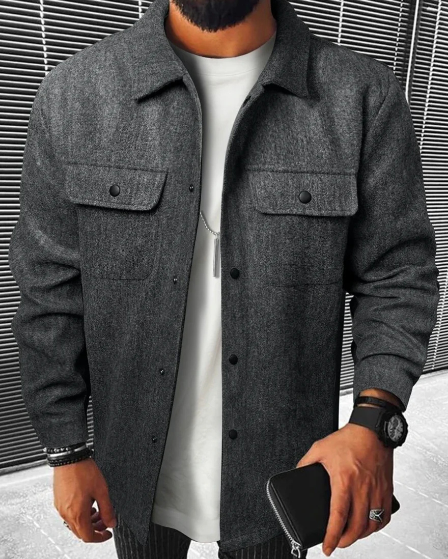Perkin | Buttoned Shirt Jacket Für Herren | Funktional