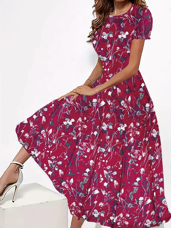 Theresia | Florales Maxi-Kleid Für Damen | Zeitlos