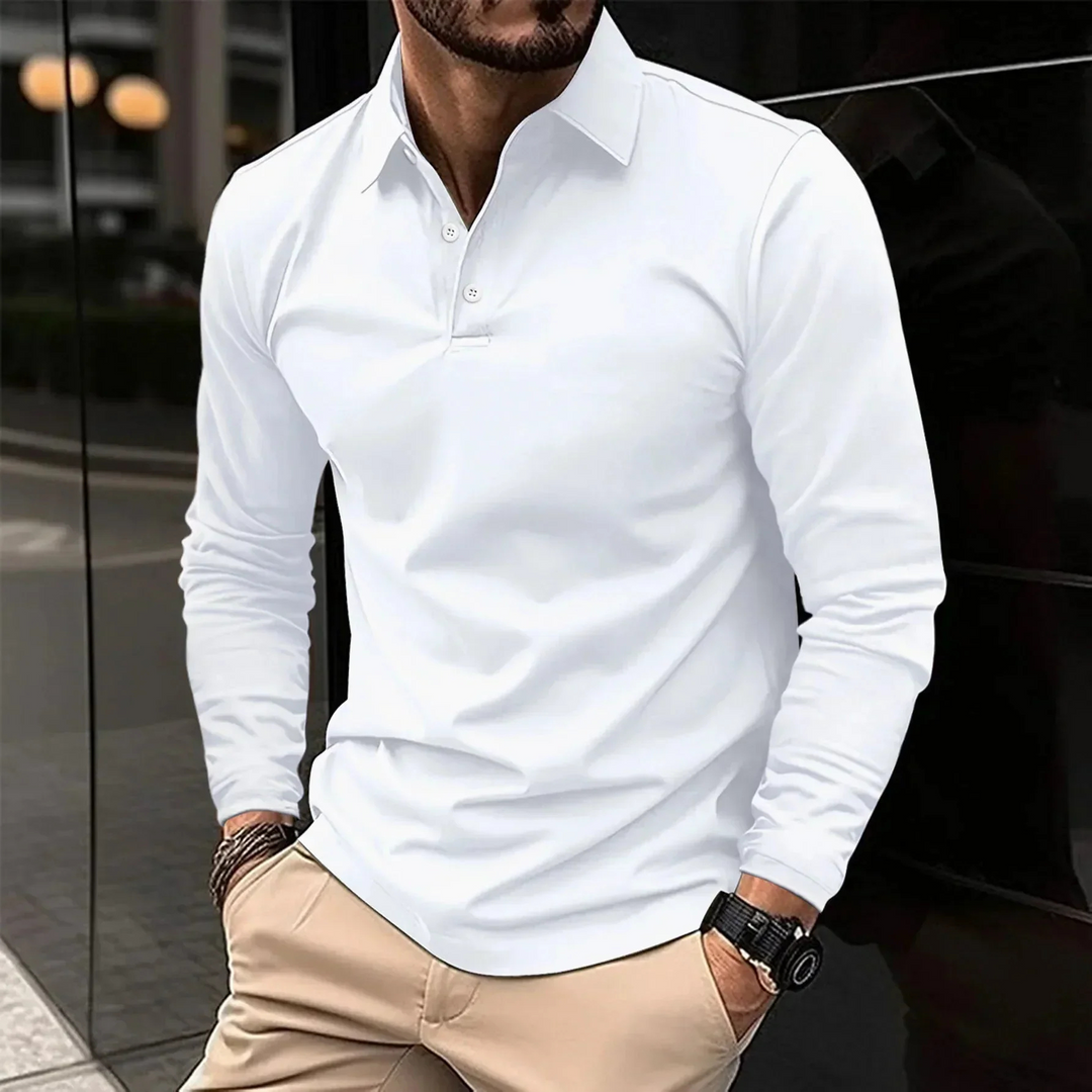 Leobald | Klassisches Polo-Hem Für Herren |  Langarm