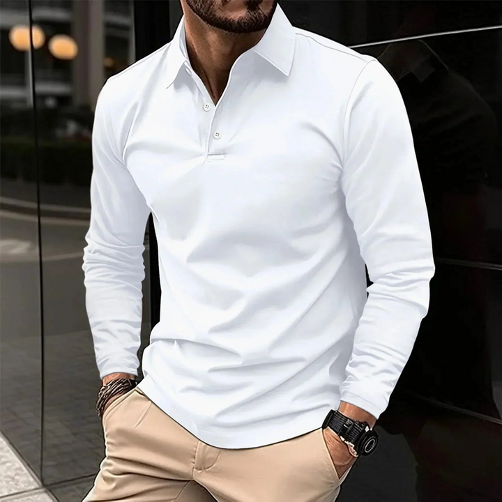 Leobald | Klassisches Polo-Hem Für Herren |  Langarm