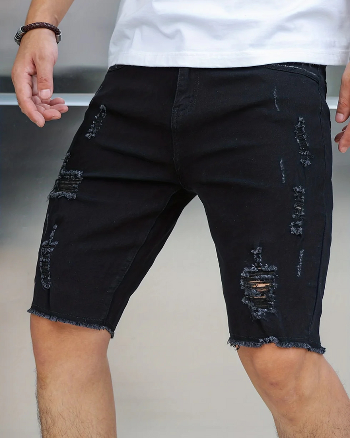 Silvan | Trendy Gescheuerte Shorts Für Herren | Lässig