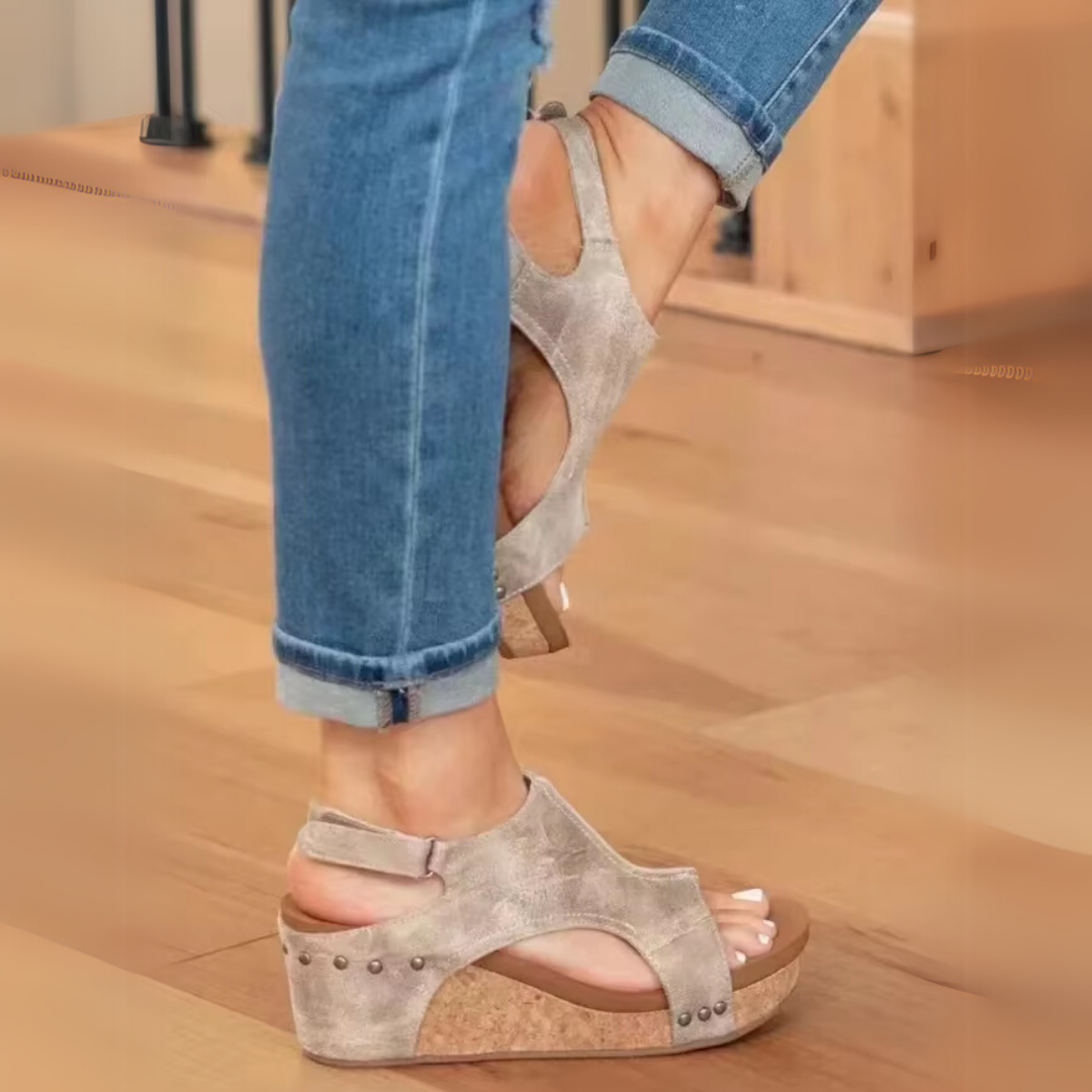 Natalie | Damen Keil Sandalen | Bequem