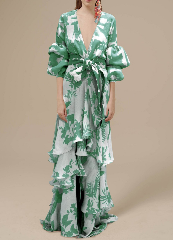 Sharon | Damen Maxikleid | Blumenmuster