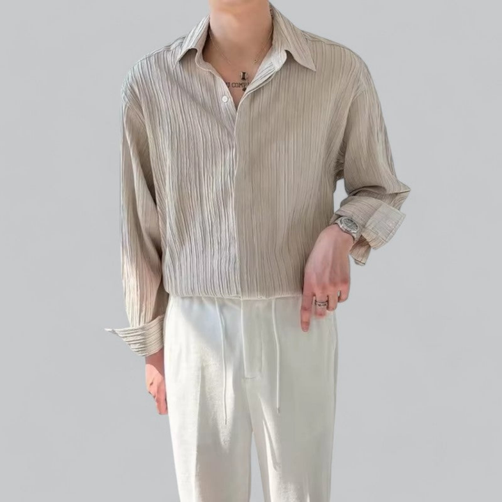 Gregory | Herren Langarm Faltenhemd | Modern