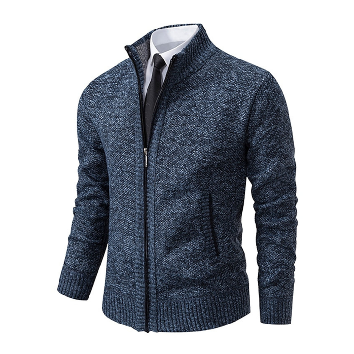 Nicolas | Herren Modern Reißverschluss Cardigan | Warm