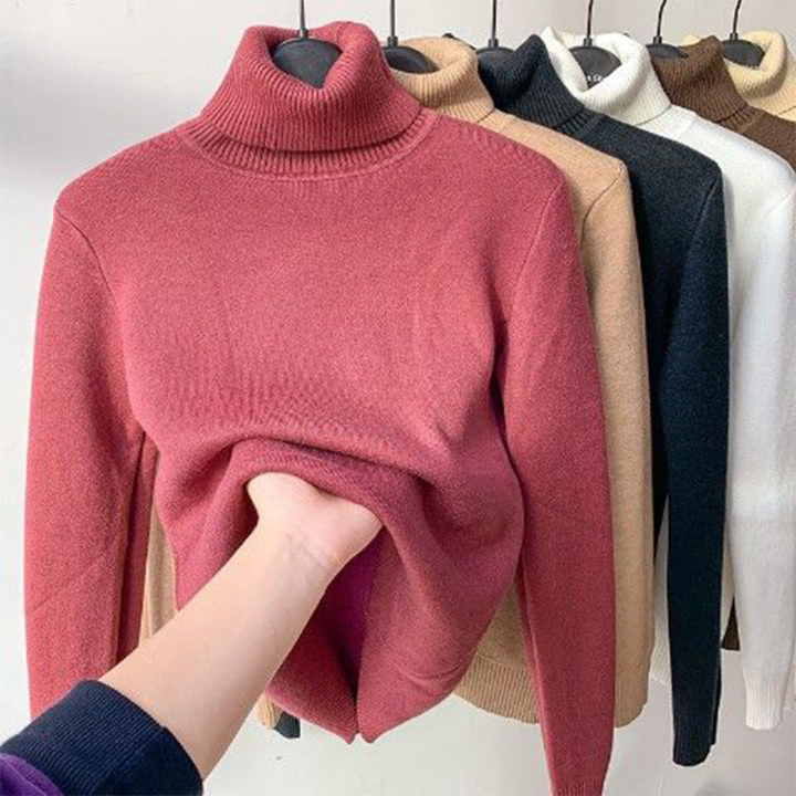 Gunda | Damen Winter Rollkragenpullover | Warm