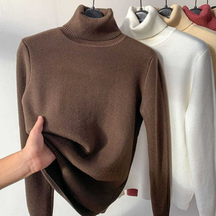Gunda | Damen Winter Rollkragenpullover | Warm