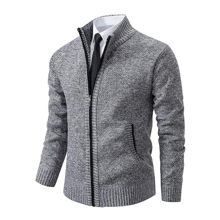 Nicolas | Herren Modern Reißverschluss Cardigan | Warm