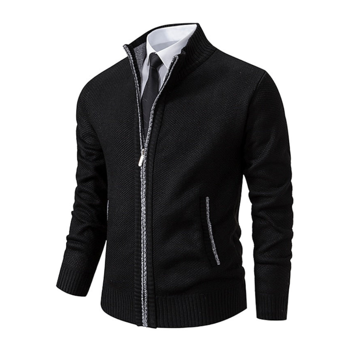 Nicolas | Herren Modern Reißverschluss Cardigan | Warm