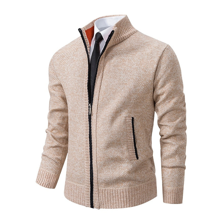 Nicolas | Herren Modern Reißverschluss Cardigan | Warm