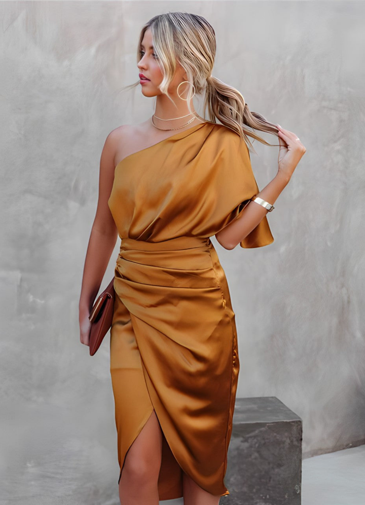 Liselotte | Damen Asymmetrisches Abendkleid | Midi