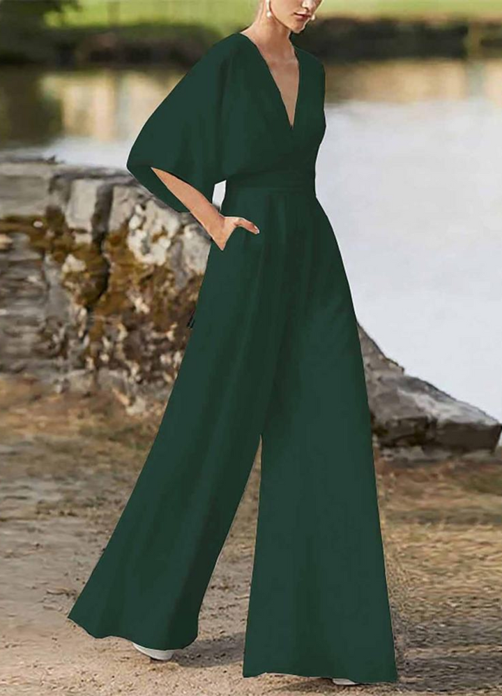 Marline | Damen Breites Bein Jumpsuit | Elegant
