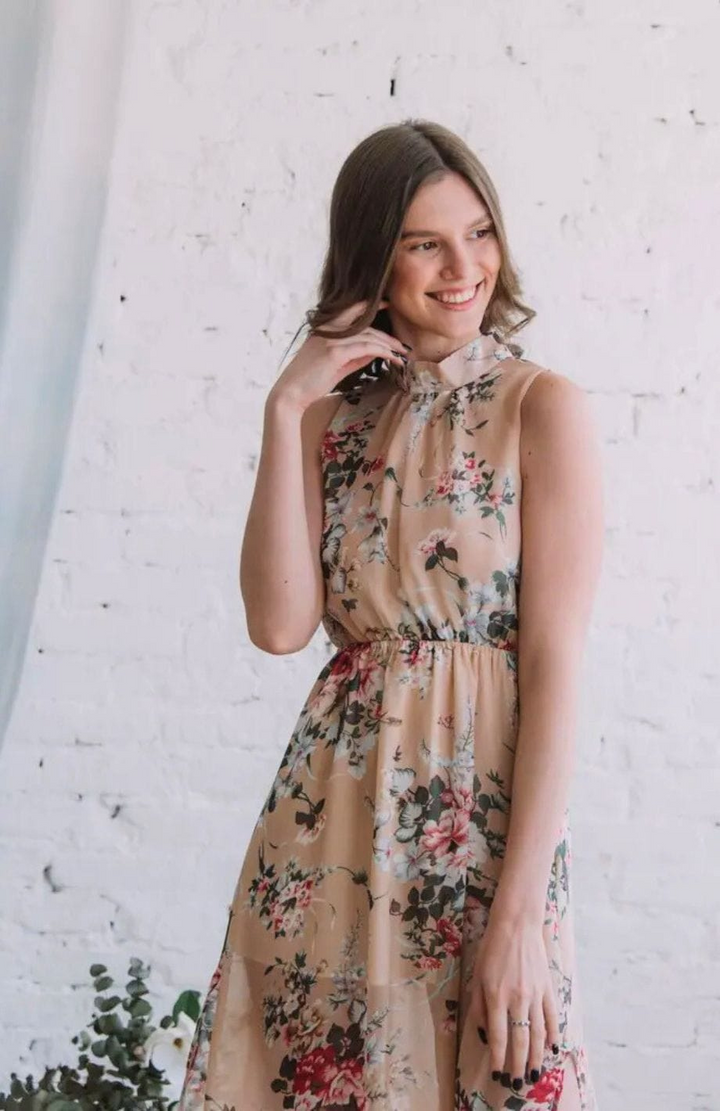 Solène | Maxikleid Für Damen | Blumen