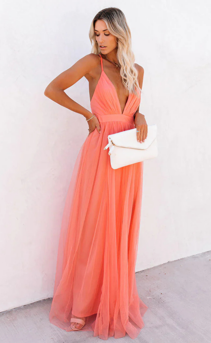 Tina | Maxikleid Petal Dust für Damen | Italienische