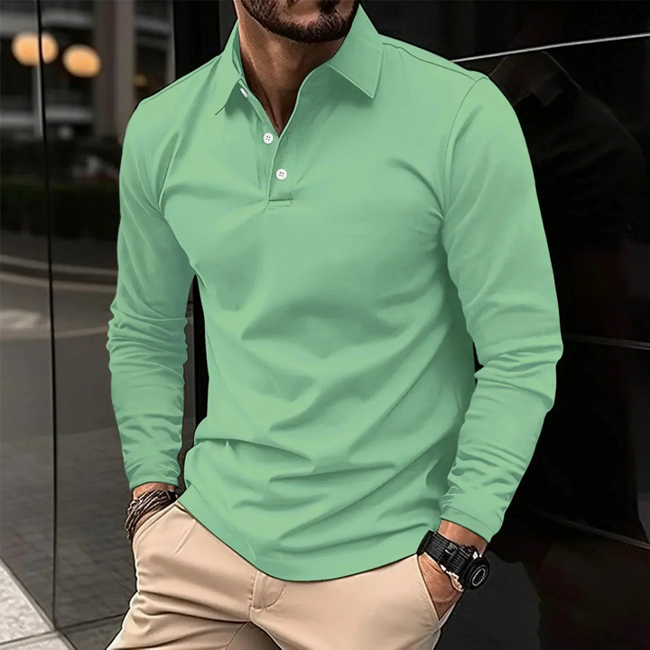 Leobald | Klassisches Polo-Hem Für Herren |  Langarm