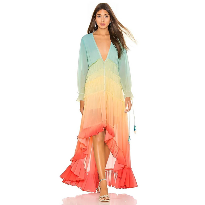Naemi |  Stilvolles Maxikleid Für Damen | Sommerliches