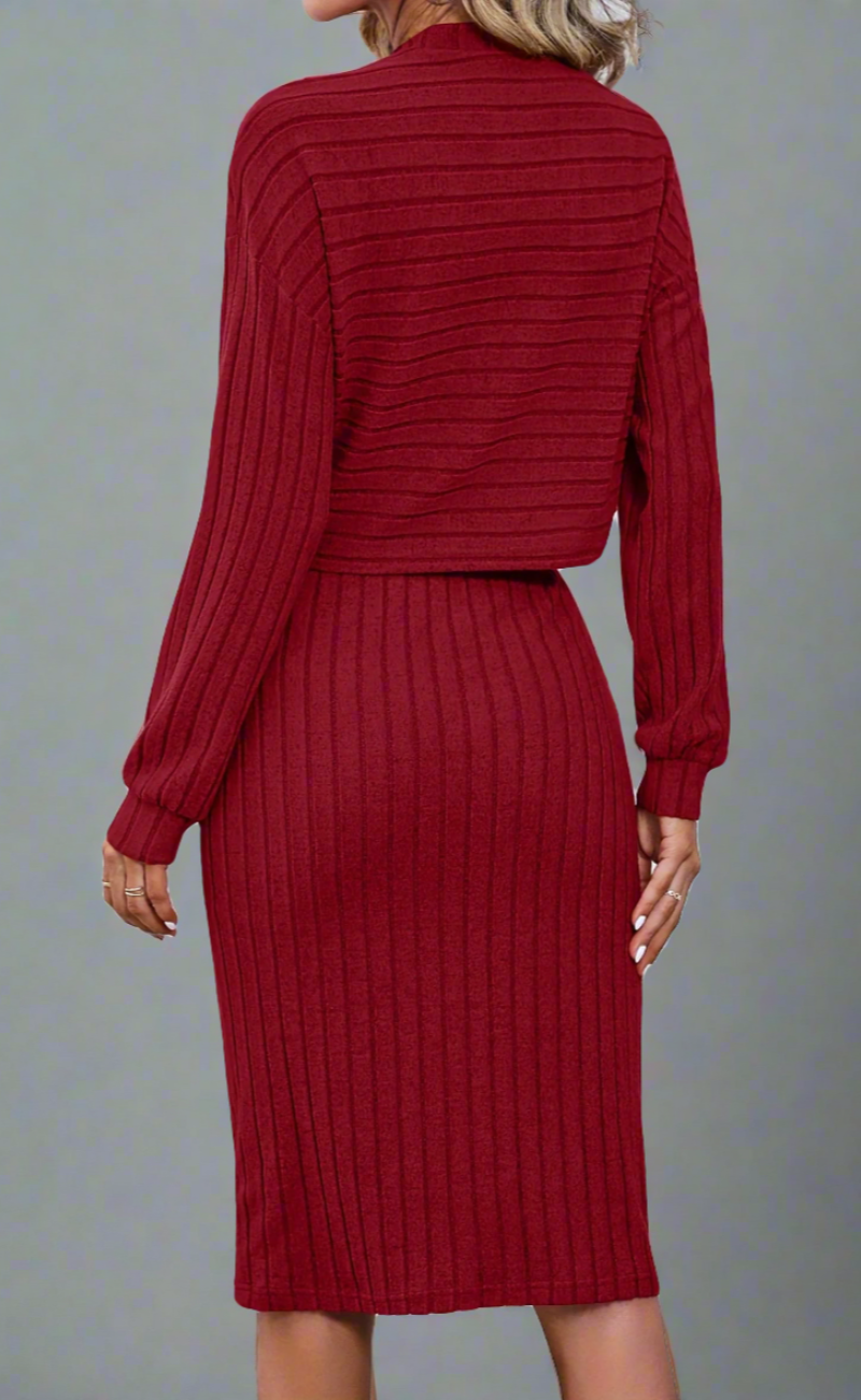 Lexa | Langärmeliges Kleid Set für Damen  | Elegant
