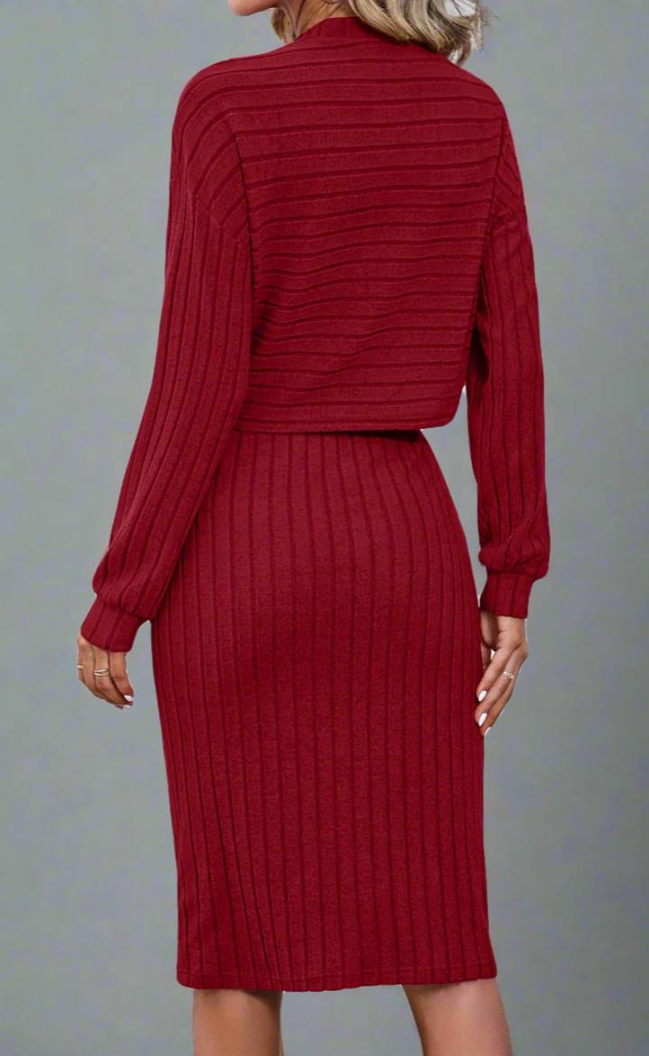 Lexa | Langärmeliges Kleid Set für Damen  | Elegant
