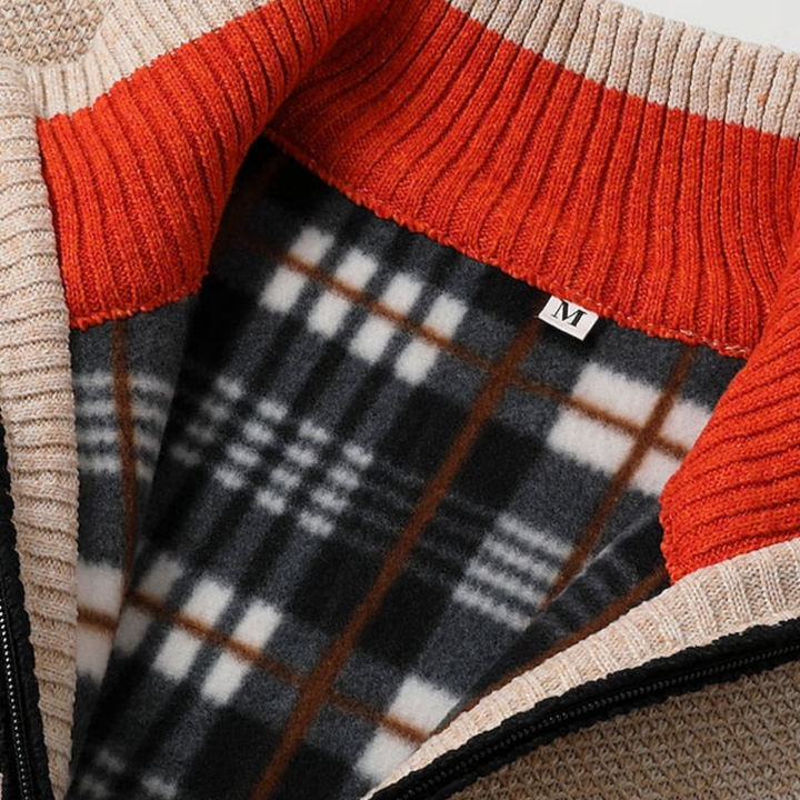 Nicolas | Herren Modern Reißverschluss Cardigan | Warm