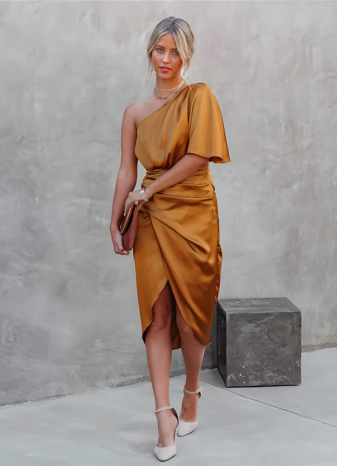 Liselotte | Damen Asymmetrisches Abendkleid | Midi