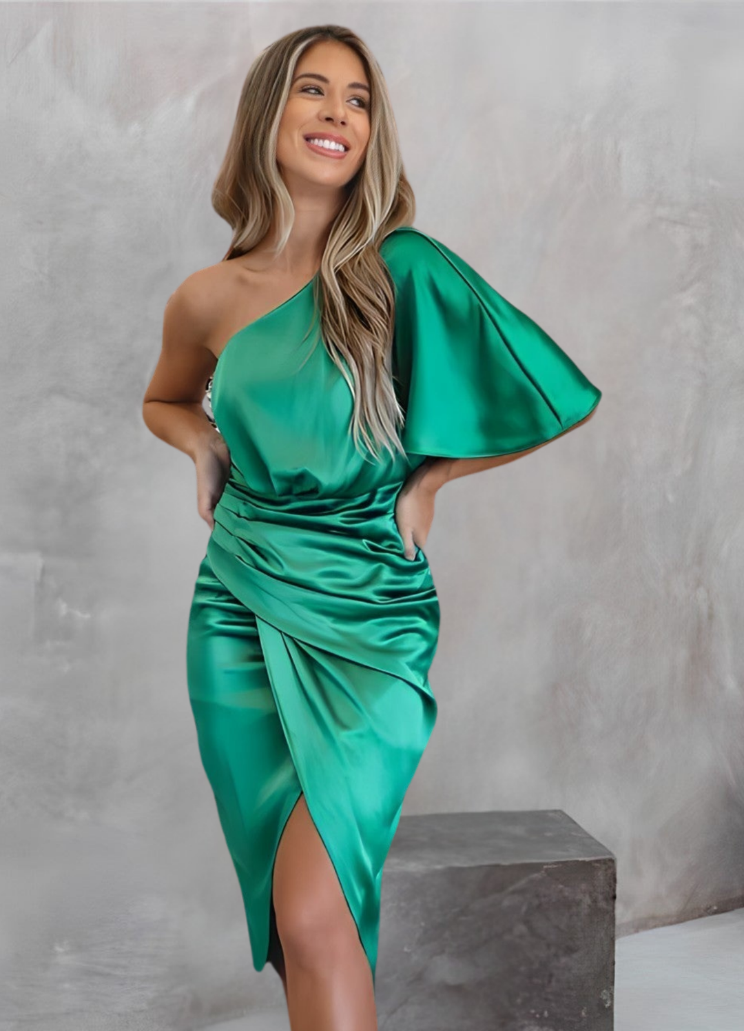 Liselotte | Damen Asymmetrisches Abendkleid | Midi