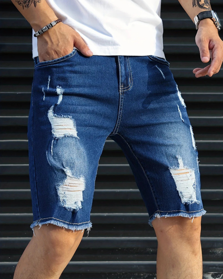 Silvan | Trendy Gescheuerte Shorts Für Herren | Lässig