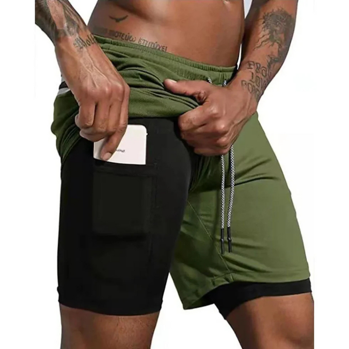 Wolfram | Sportliche Laufshorts Für Herren | Doppellagig