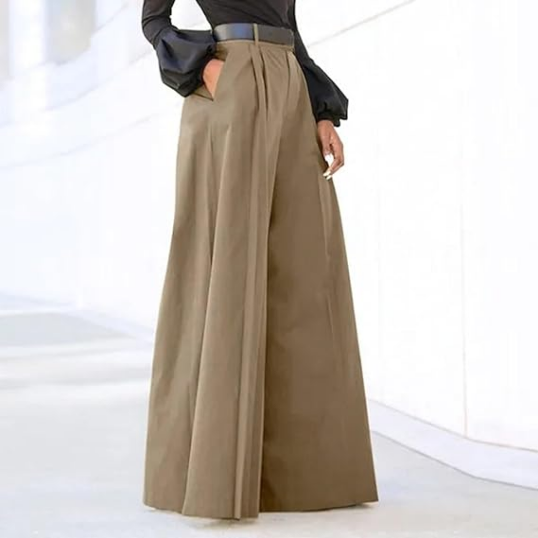 Anina | Damen Weite Hose | High-Waist