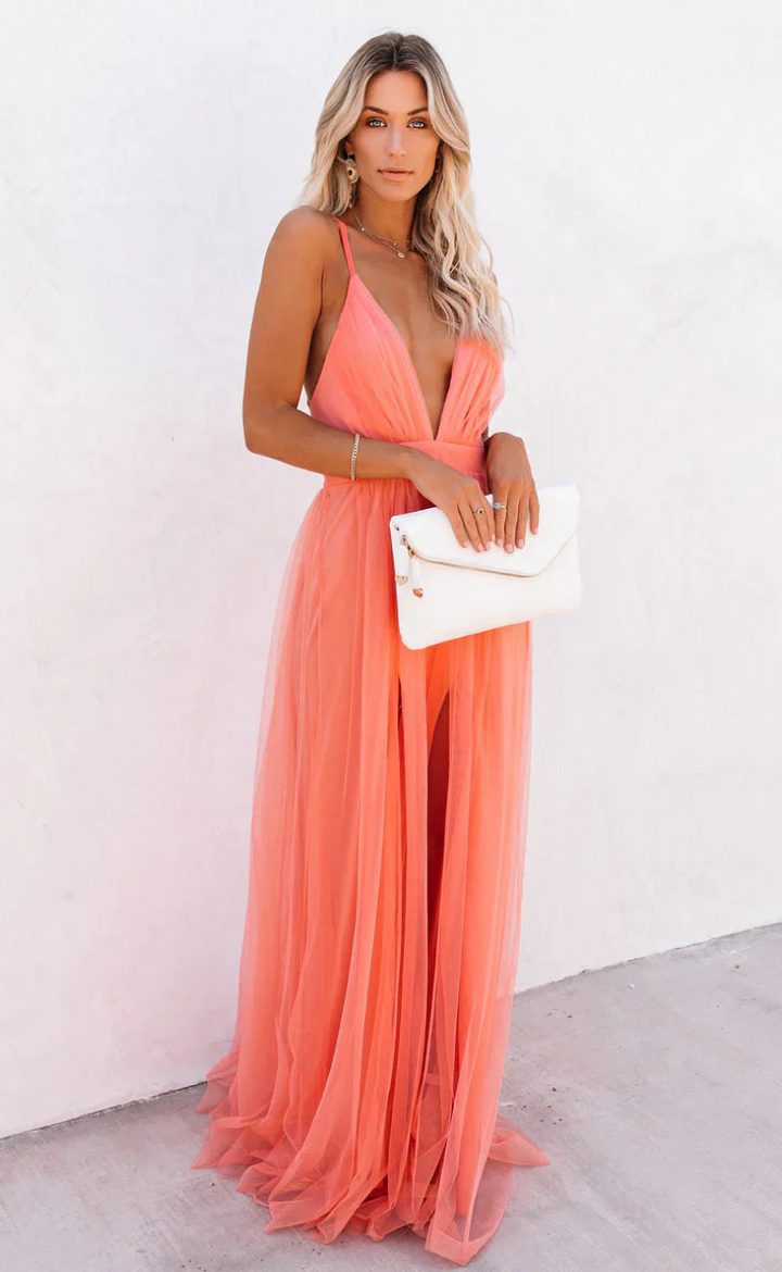 Tina | Maxikleid Petal Dust für Damen | Italienische