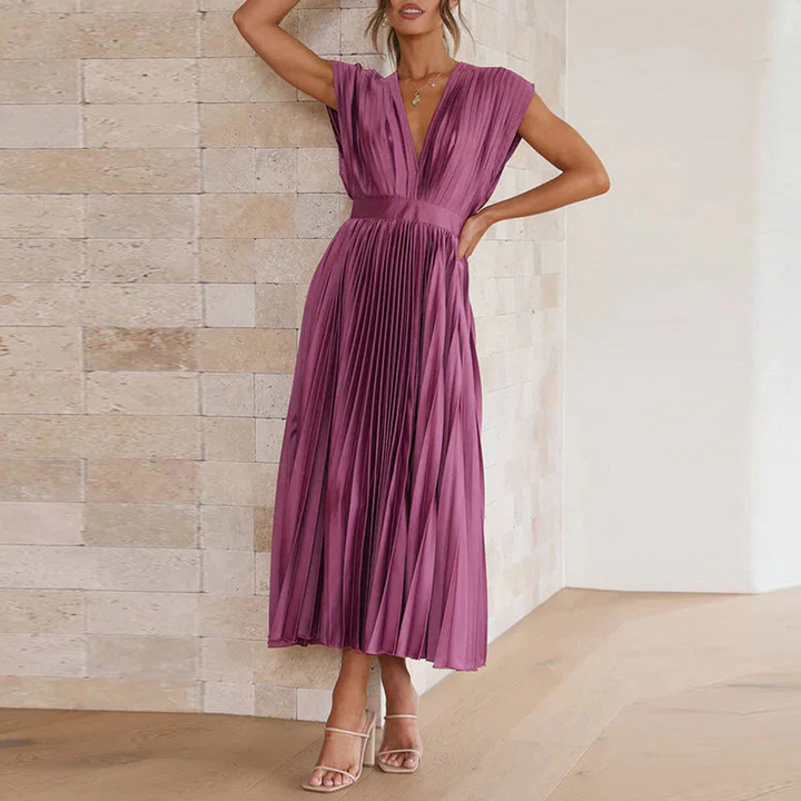 Editha | Abendkleid mit V-Ausschnitt Für Damen | Glamourös