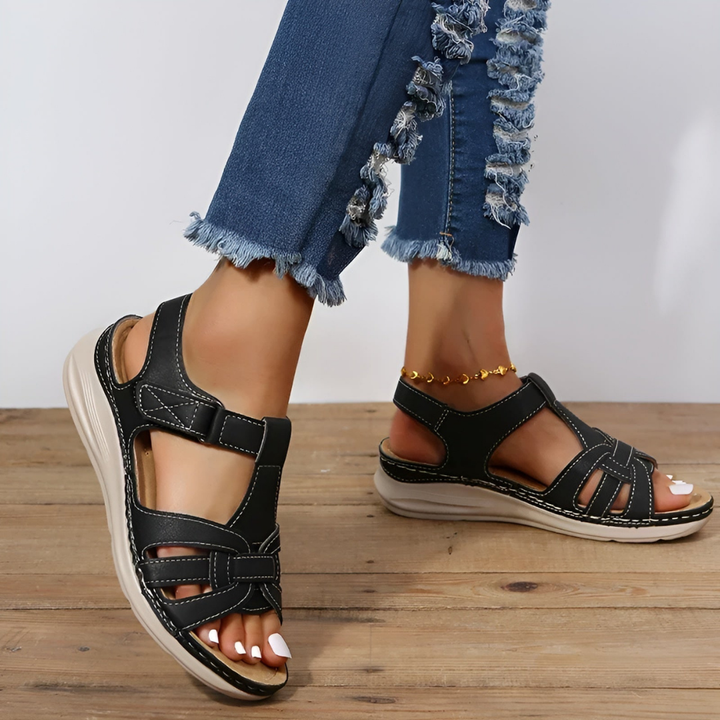 Alida | Damen Sandalen mit Riemen | Alltagstauglich
