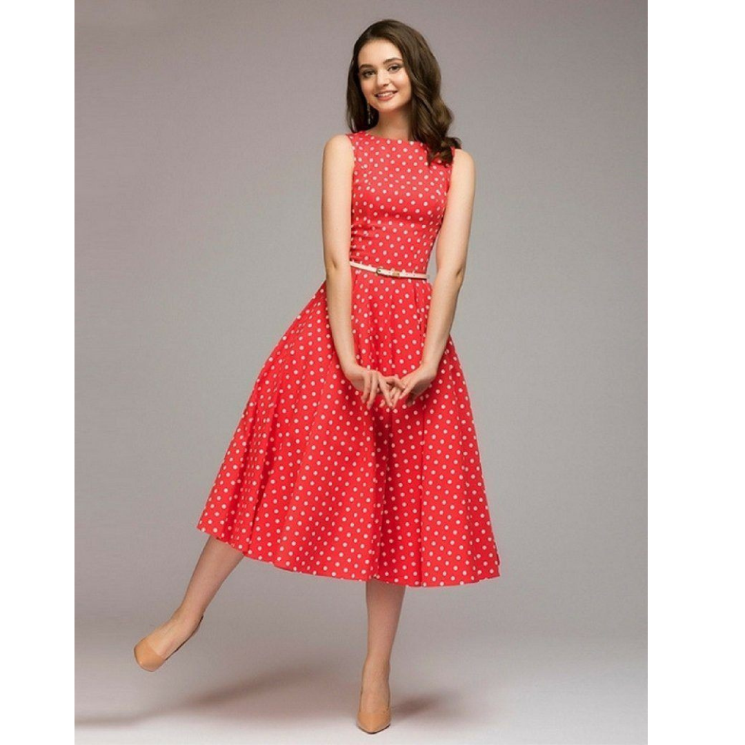 Elda | Damen Kleid mit Polka-Dots | Elegant