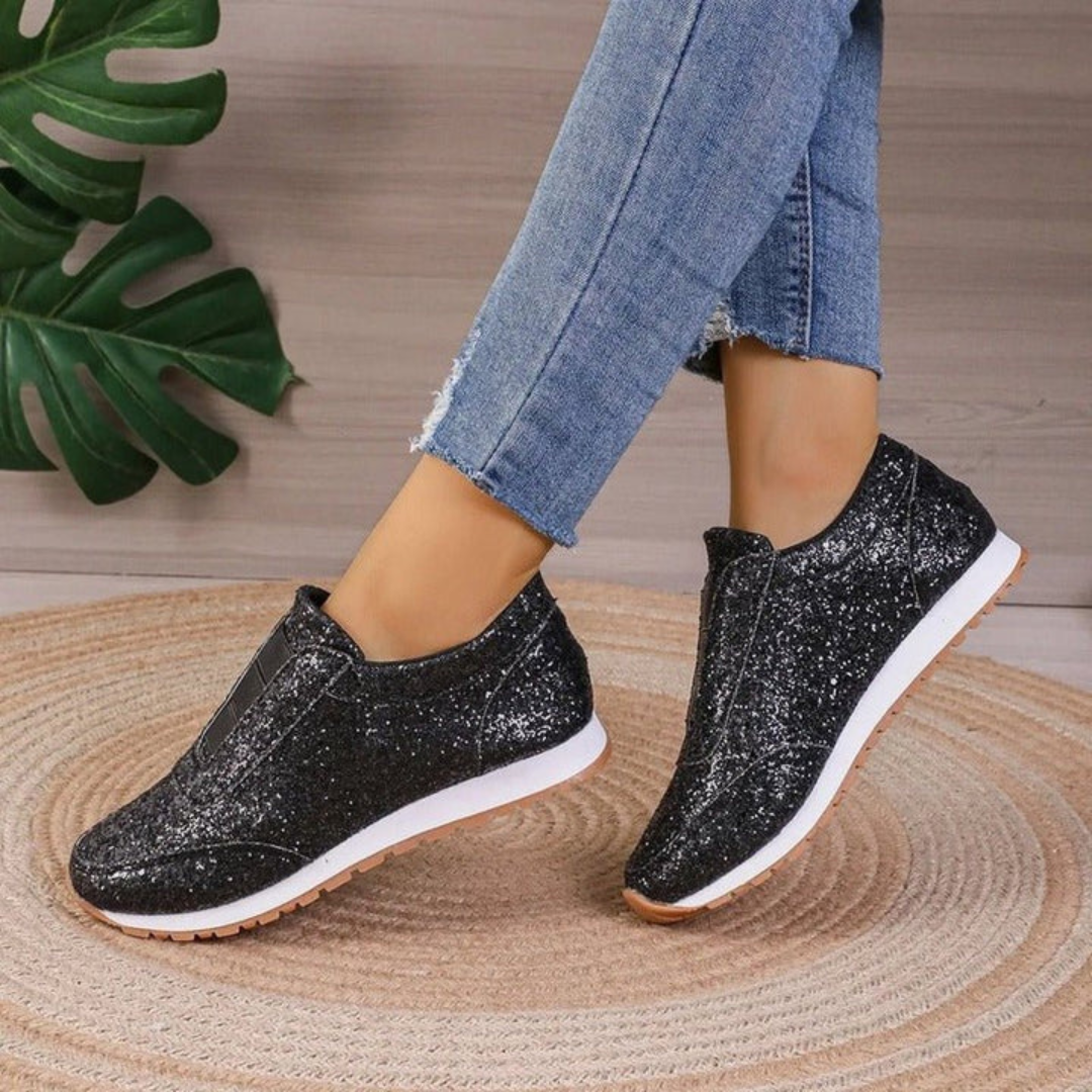 Anke | Damen Glitzernde Sneaker | Bequem