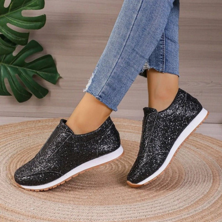 Anke | Damen Glitzernde Sneaker | Bequem