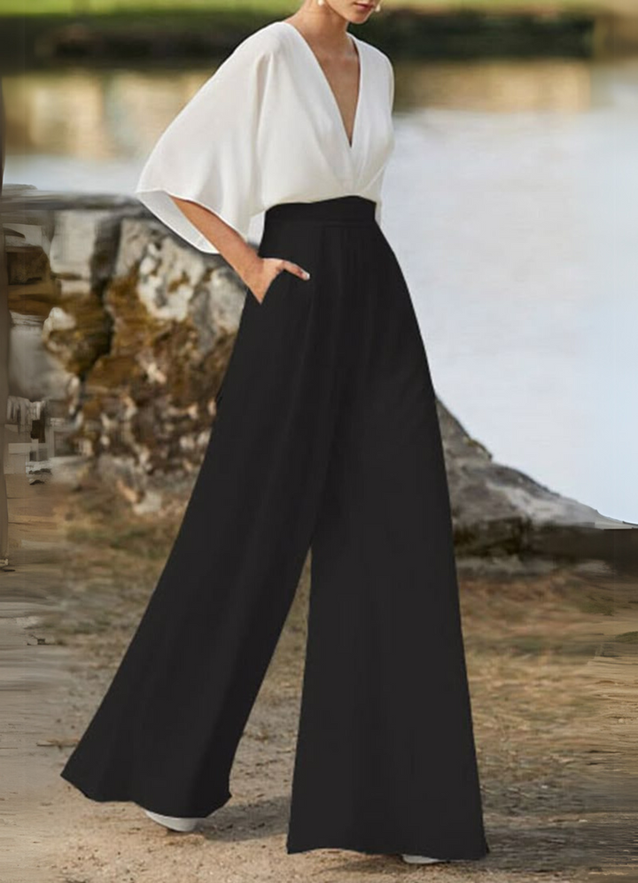 Marline | Damen Breites Bein Jumpsuit | Elegant