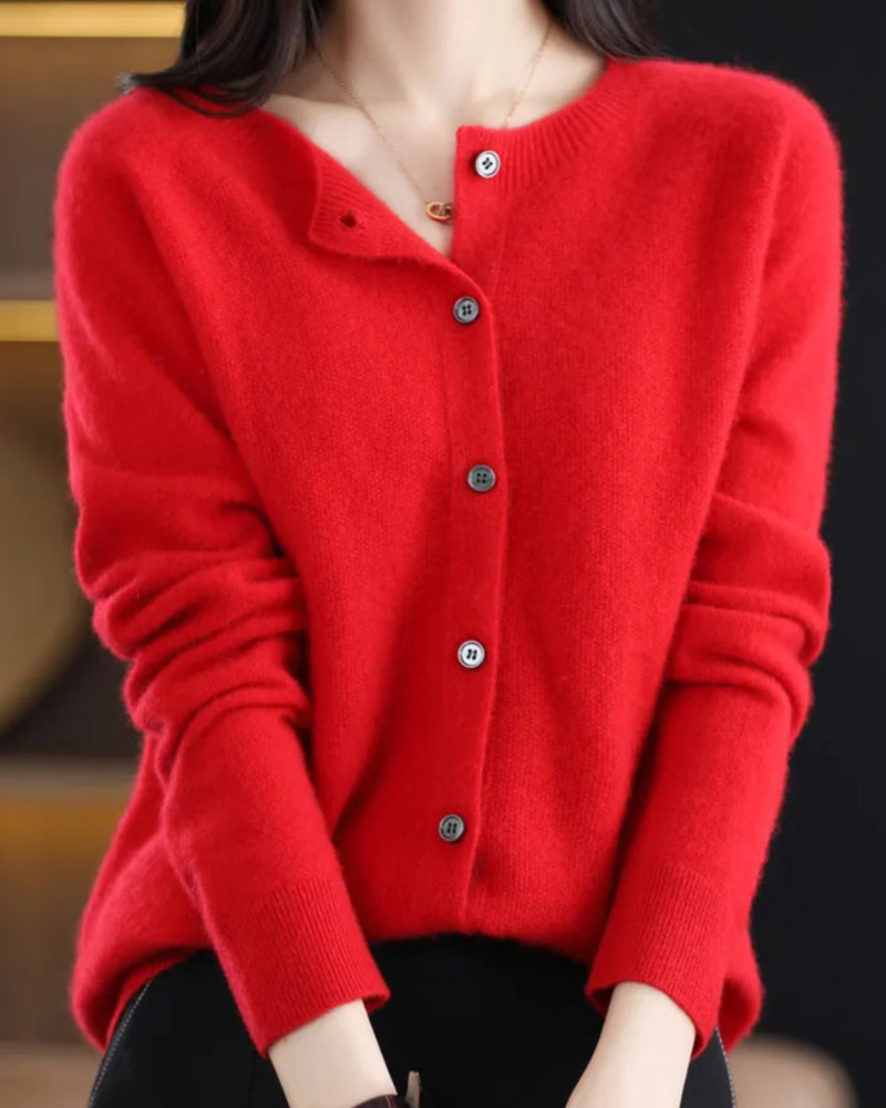 Gretel | Damen Langarm Strickjacke | Bequem