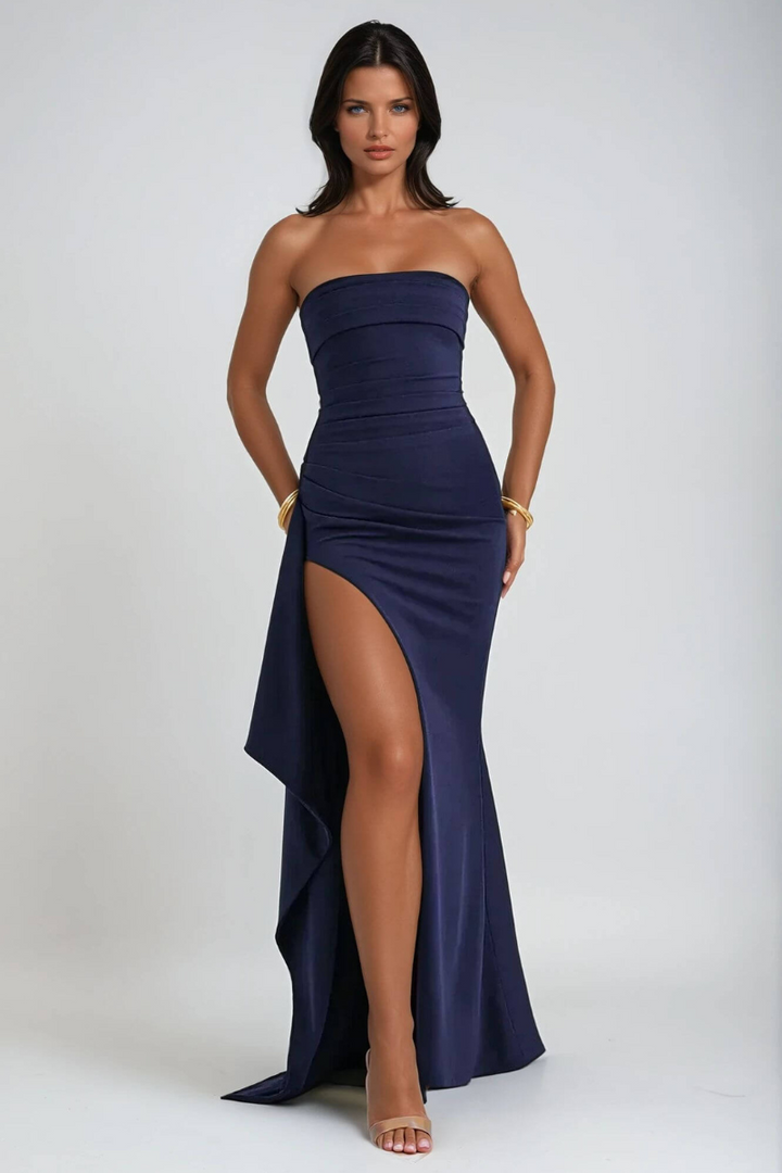 Fiorella | Strahlenkleid mit Schlitz für Damen | Abiball